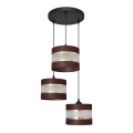 Chandelier on a string HELEN 3xE27/15W/230V brown/black/golden