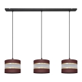 Chandelier on a string HELEN 3xE27/15W/230V brown/black/golden