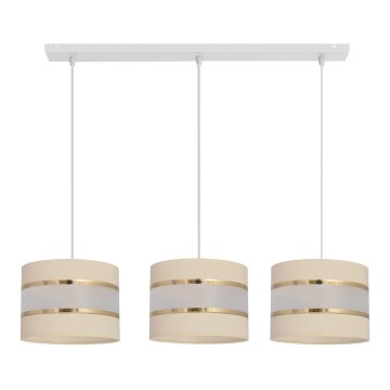 Chandelier on a string HELEN 3xE27/15W/230V creamy