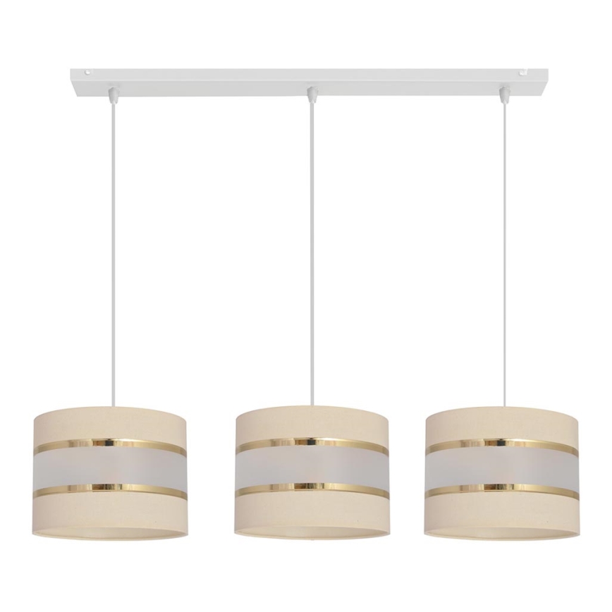 Chandelier on a string HELEN 3xE27/15W/230V creamy
