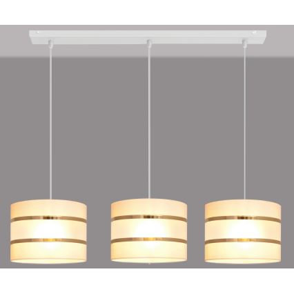 Chandelier on a string HELEN 3xE27/15W/230V creamy