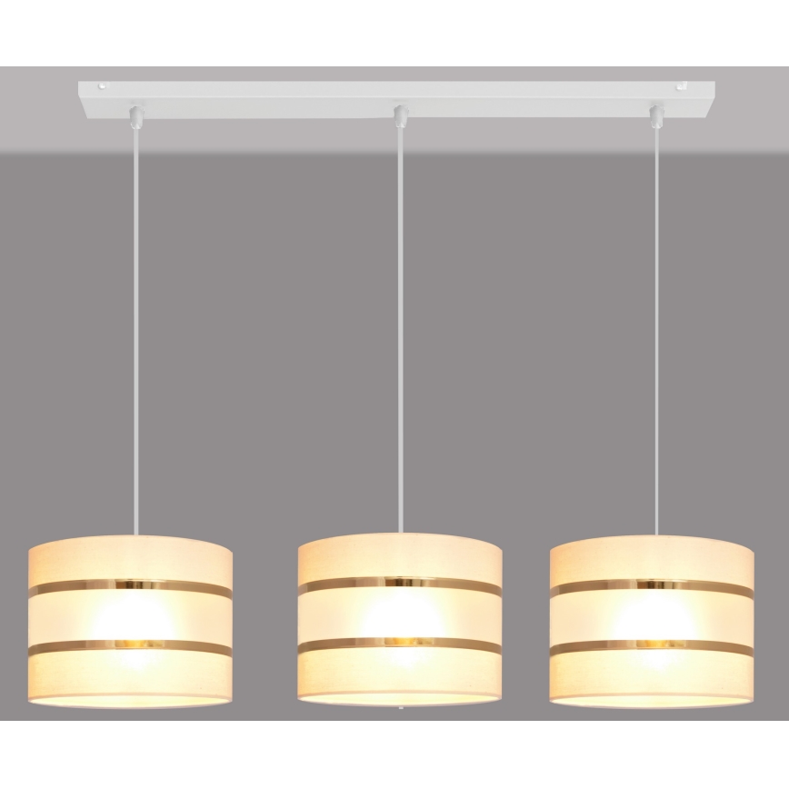 Chandelier on a string HELEN 3xE27/15W/230V creamy