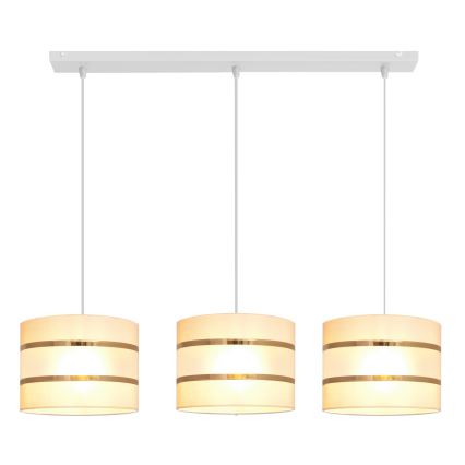 Chandelier on a string HELEN 3xE27/15W/230V creamy