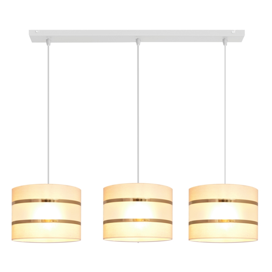 Chandelier on a string HELEN 3xE27/15W/230V creamy