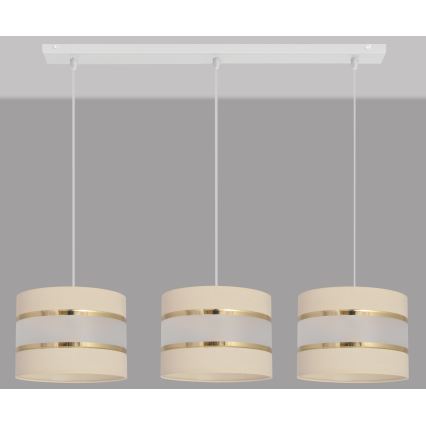 Chandelier on a string HELEN 3xE27/15W/230V creamy