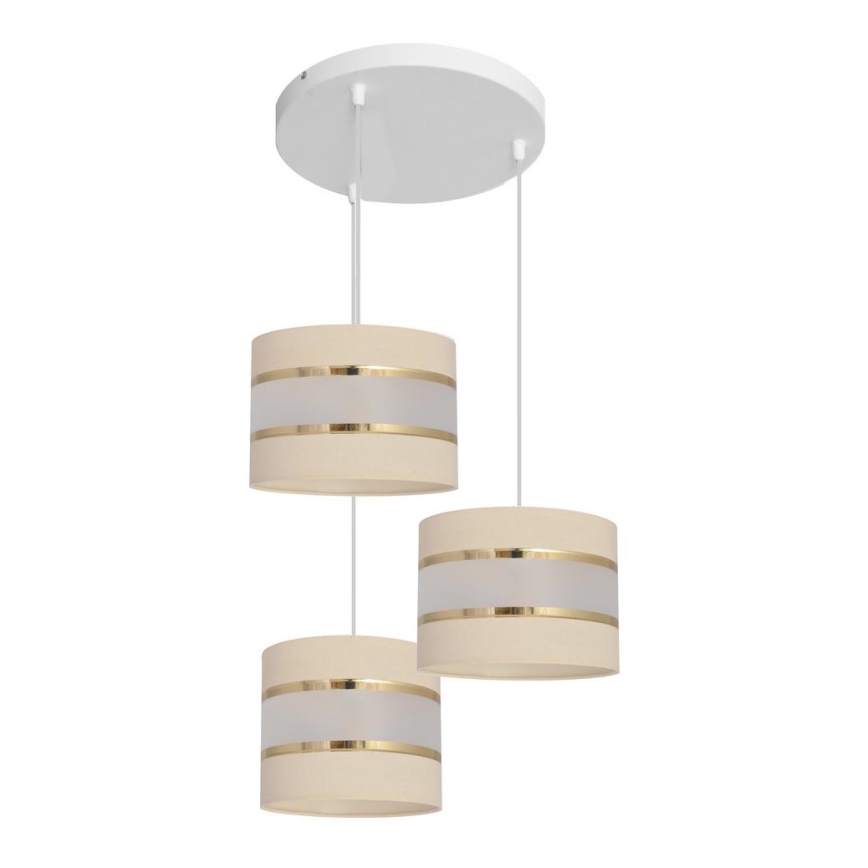 Chandelier on a string HELEN 3xE27/15W/230V creamy