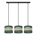 Chandelier on a string HELEN 3xE27/15W/230V green/gold