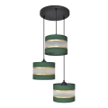 Chandelier on a string HELEN 3xE27/15W/230V green/gold