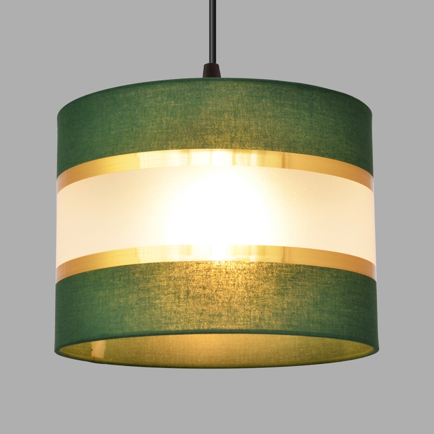 Chandelier on a string HELEN 3xE27/15W/230V green/gold