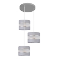 Chandelier on a string HELEN 3xE27/15W/230V grey/silver