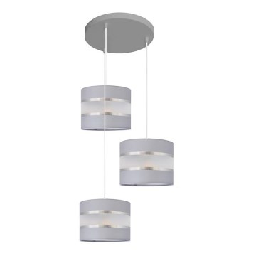 Chandelier on a string HELEN 3xE27/15W/230V grey/silver