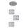 Chandelier on a string HELEN 3xE27/15W/230V grey/silver