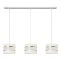 Chandelier on a string HELEN 3xE27/15W/230V white/golden