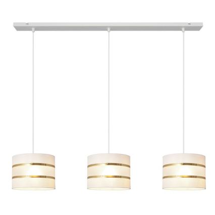 Chandelier on a string HELEN 3xE27/15W/230V white/golden