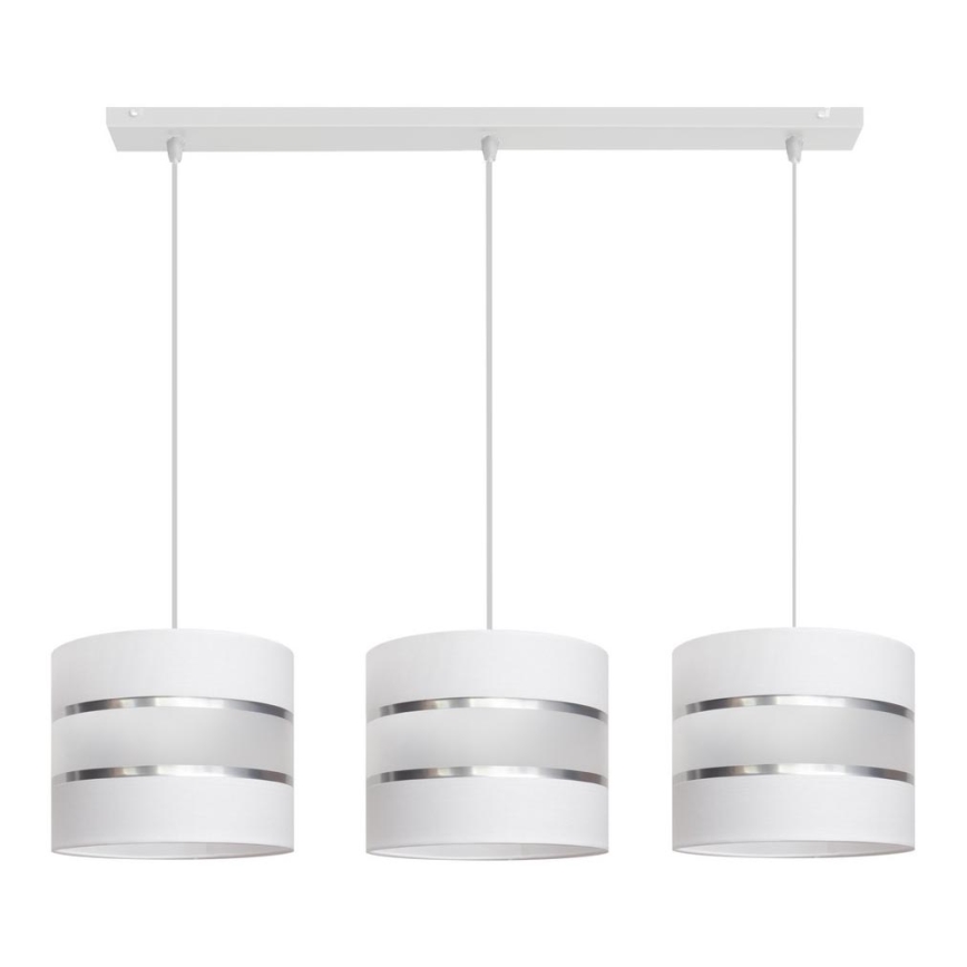 Chandelier on a string HELEN 3xE27/15W/230V white