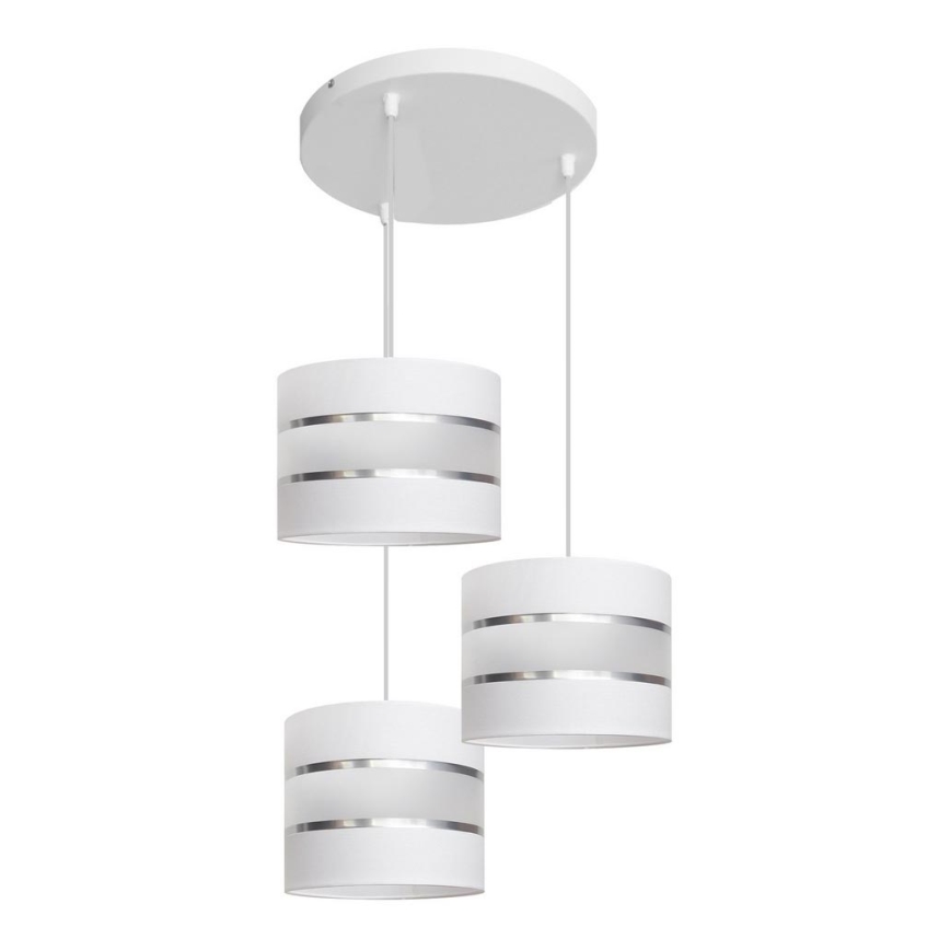 Chandelier on a string HELEN 3xE27/15W/230V white