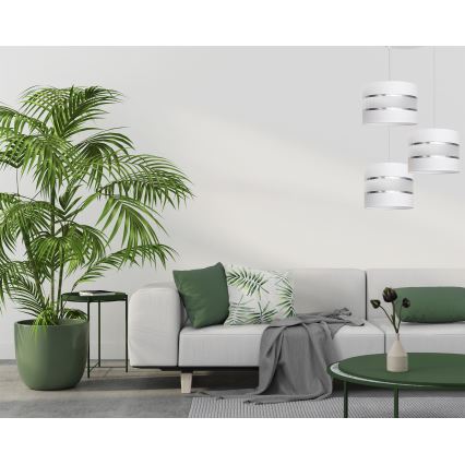 Chandelier on a string HELEN 3xE27/15W/230V white