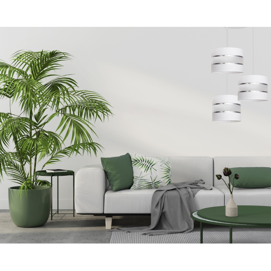 Chandelier on a string HELEN 3xE27/15W/230V white