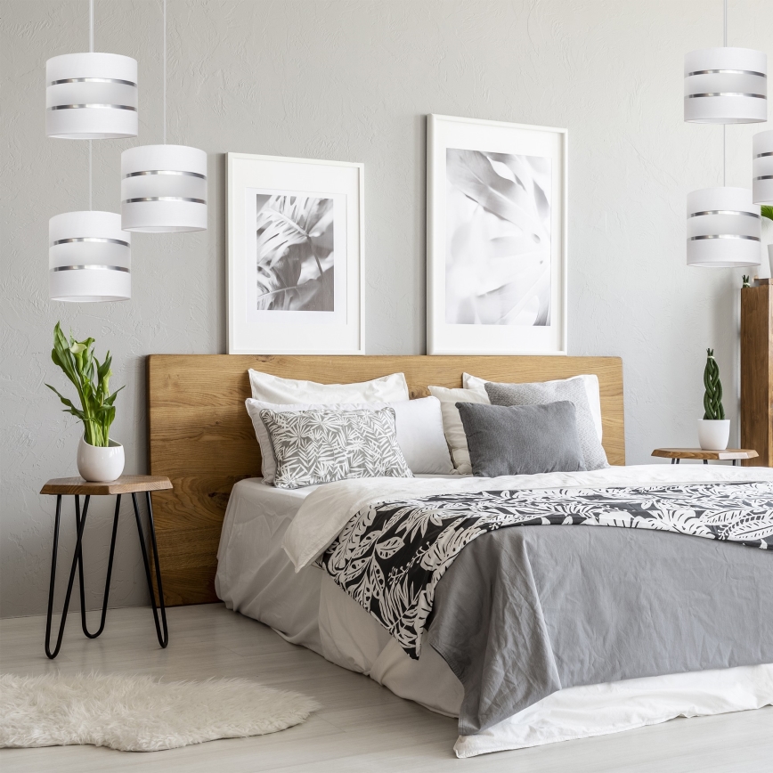 Chandelier on a string HELEN 3xE27/15W/230V white