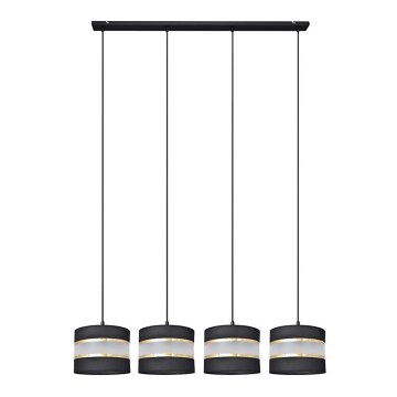 Chandelier on a string HELEN 4xE27/15W/230V black/golden