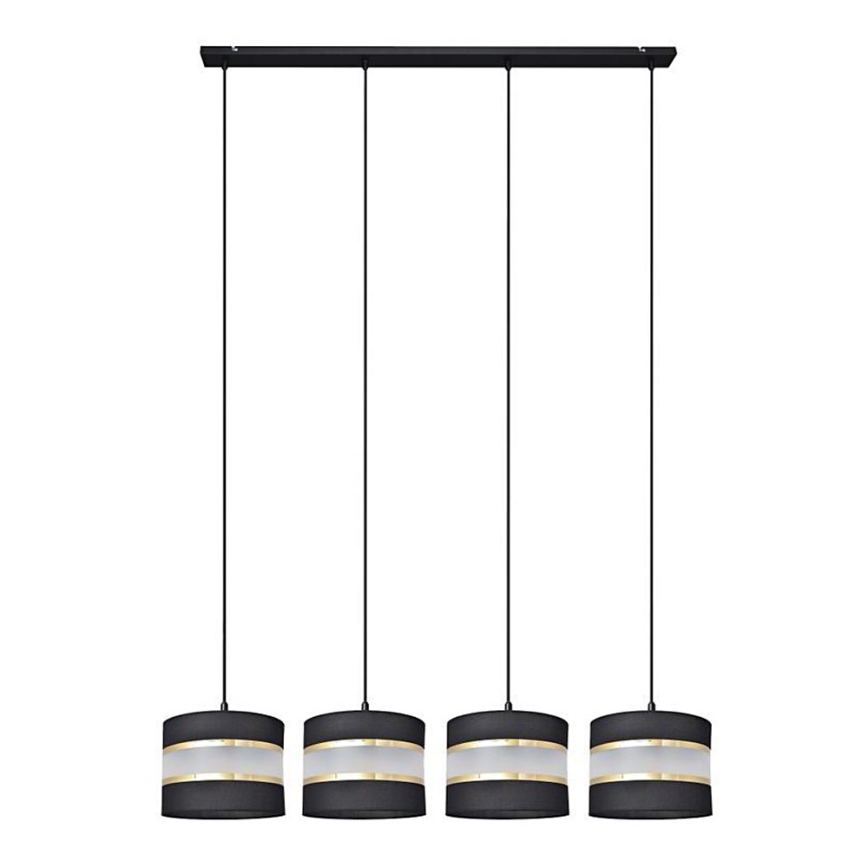 Chandelier on a string HELEN 4xE27/15W/230V black/golden