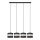 Chandelier on a string HELEN 4xE27/15W/230V black/golden