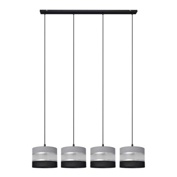 Chandelier on a string HELEN 4xE27/15W/230V black/grey/silver