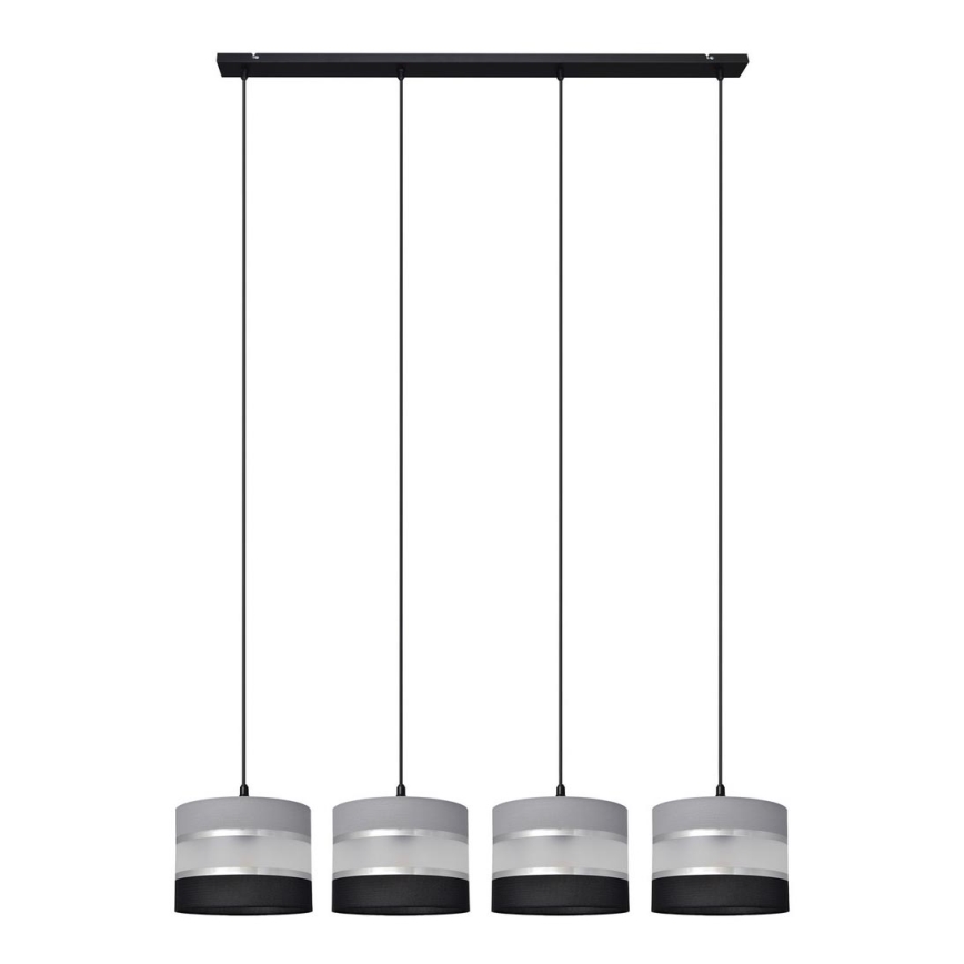 Chandelier on a string HELEN 4xE27/15W/230V black/grey/silver