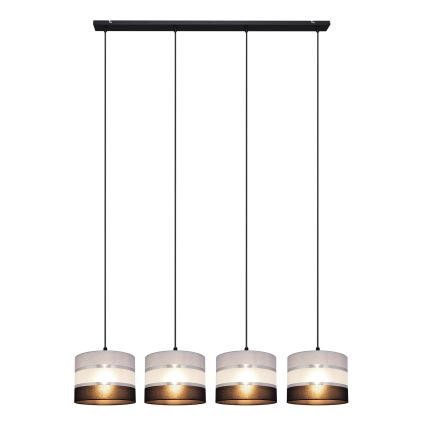 Chandelier on a string HELEN 4xE27/15W/230V black/grey/silver