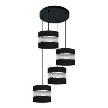 Chandelier on a string HELEN 4xE27/15W/230V black