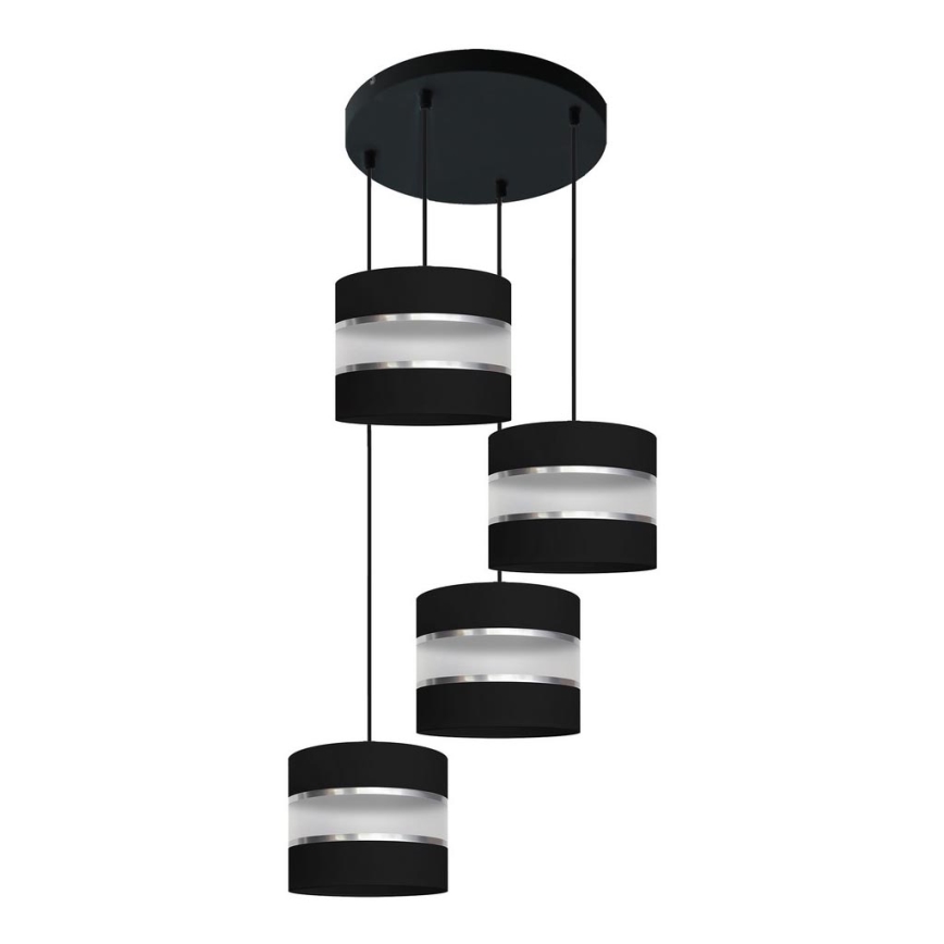 Chandelier on a string HELEN 4xE27/15W/230V black