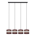 Chandelier on a string HELEN 4xE27/15W/230V brown/black/golden