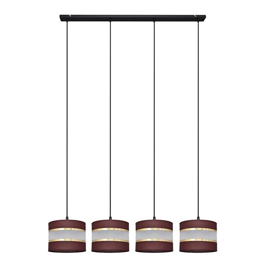 Chandelier on a string HELEN 4xE27/15W/230V brown/black/golden
