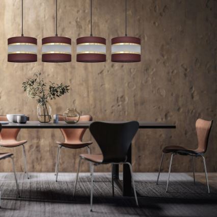 Chandelier on a string HELEN 4xE27/15W/230V brown/black/golden