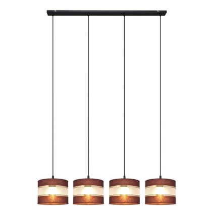 Chandelier on a string HELEN 4xE27/15W/230V brown/black/golden
