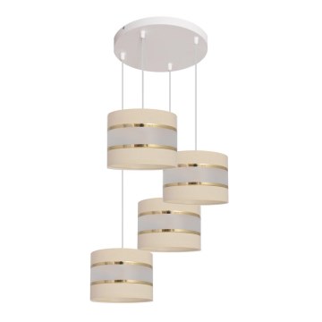 Chandelier on a string HELEN 4xE27/15W/230V creamy
