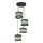 Chandelier on a string HELEN 4xE27/15W/230V green/gold