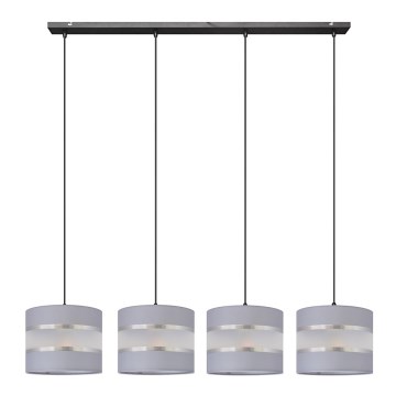 Chandelier on a string HELEN 4xE27/15W/230V grey/black