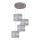 Chandelier on a string HELEN 4xE27/15W/230V grey/silver