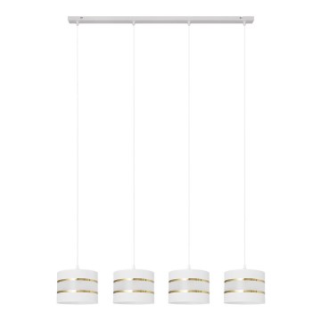 Chandelier on a string HELEN 4xE27/15W/230V white/golden