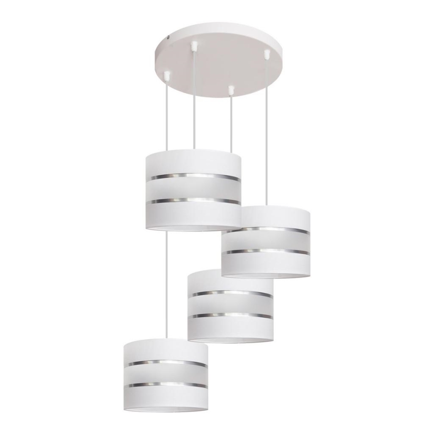 Chandelier on a string HELEN 4xE27/15W/230V white