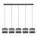 Chandelier on a string HELEN 5xE27/15W/230V black/golden
