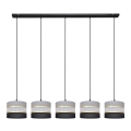 Chandelier on a string HELEN 5xE27/15W/230V black/grey/golden