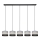 Chandelier on a string HELEN 5xE27/15W/230V black/grey/golden