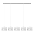 Chandelier on a string HELEN 5xE27/15W/230V white