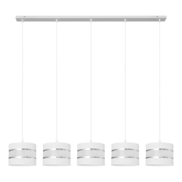 Chandelier on a string HELEN 5xE27/15W/230V white