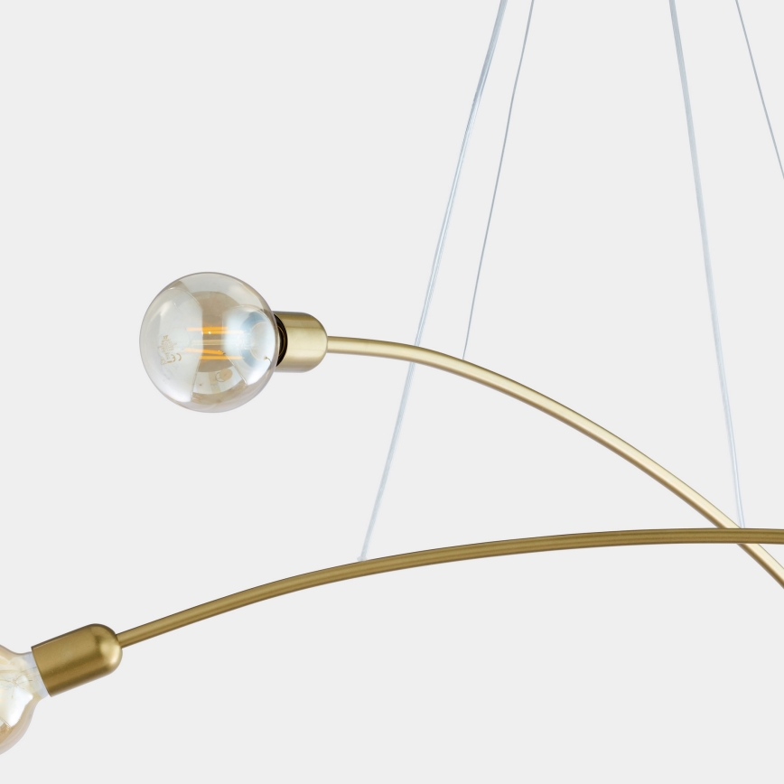 Chandelier on a string HELIX 4xE27/60W/230V gold
