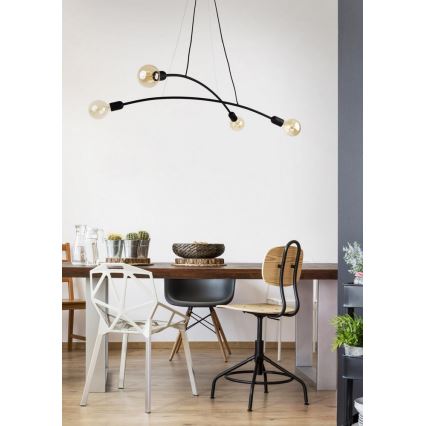 Chandelier on a string HELIX 4xE27/60W/230V