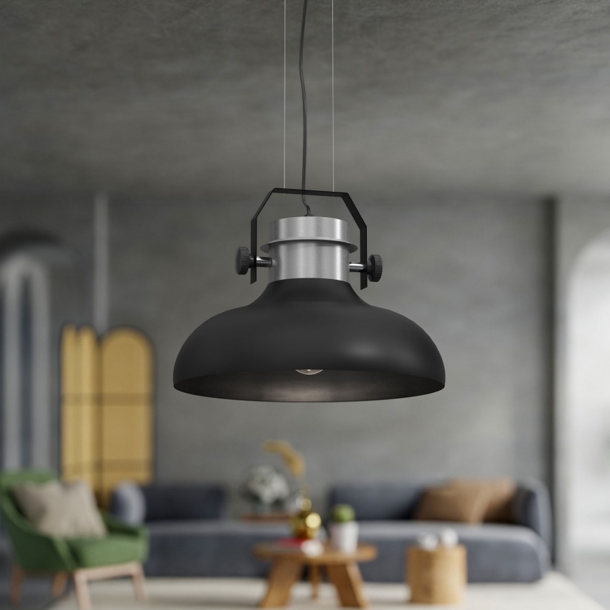 Chandelier on a string HELSING 1xE27/60W/230V matte chrome