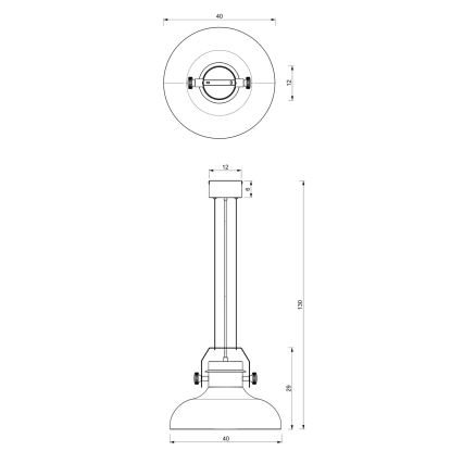 Chandelier on a string HELSING 1xE27/60W/230V matte chrome